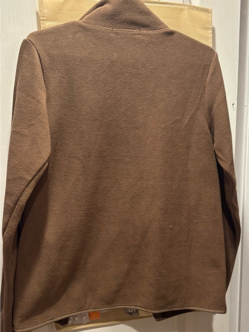 Women's Brown Zip-Up Fleece Jacket - Lightweight Casual Layer